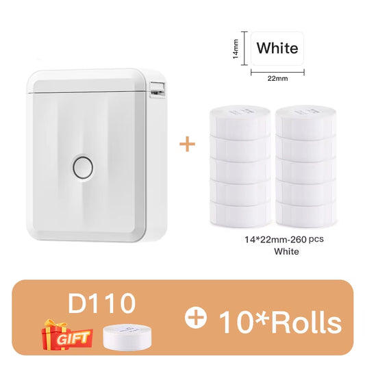 D110 D11 D101 Smart Portable Label Printer Mini Pocket Thermal Sticker Maker Self-Adhesive Label Printer for Office Home